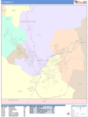 St. George Digital Map Color Cast Style